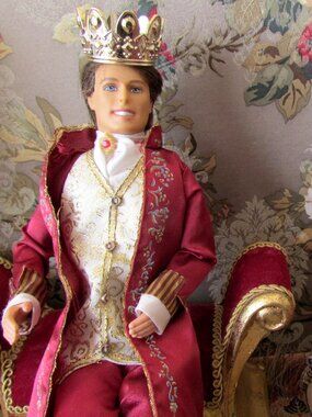 KING DOMINICK, PRINCESS AND THE PAUPER, HANDSOME KEN DOLL, BARBIE FAIRYTALE KING